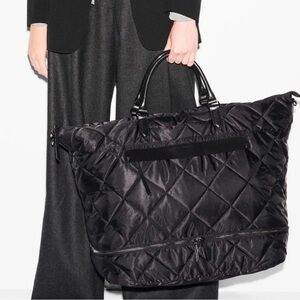 MZ Wallace Black Quilted Travel Bag